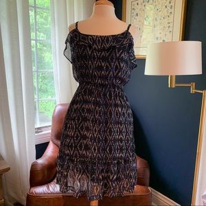 GAP Blue Navy Tribal Print Spaghetti Strap Dress Size M
